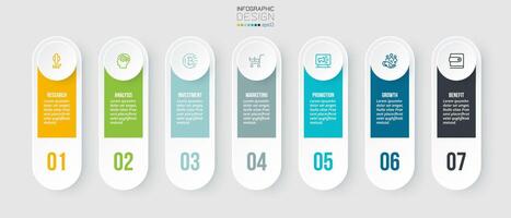 Infographic template business concept with step. vector