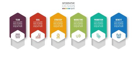 plantilla de infografía de concepto de negocio con opción. vector