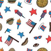 USA independence day patriotic pattern vector