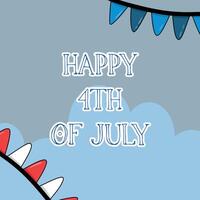 4to de julio independencia día de America. libertad Estados Unidos bandera vector