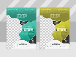 business multipurpose flyer layout design template vector