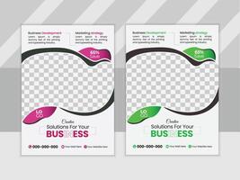 business multipurpose flyer layout design template vector