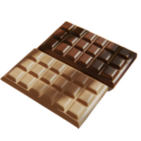 A delicious brown chocolate bar all by itself isolated on a transparent background png