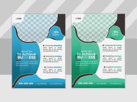 business multipurpose flyer layout design template vector