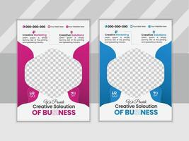 business multipurpose flyer layout design template vector