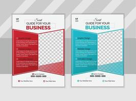 business multipurpose flyer layout design template vector