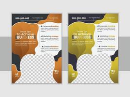 business multipurpose flyer layout design template vector