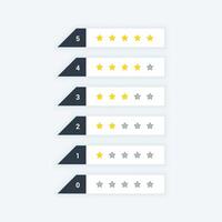 clean star rating web icons vector