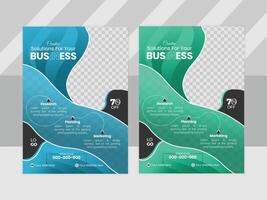 business multipurpose flyer layout design template vector