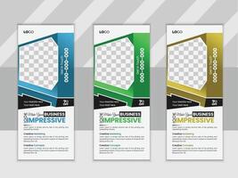 Modern Medical Rack Card Or DI Flyer Design Template vector