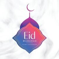 vibrant eid mubarak festival greeting background vector