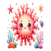 aigenerated cute coral png