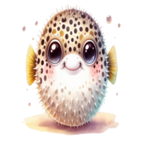 aigenererad puffer fisk png