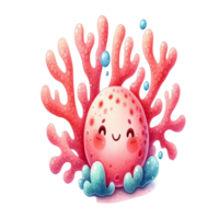 aigenerated cute coral png