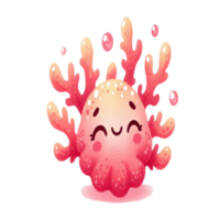 aigenerated cute coral png