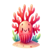 aigenerated cute coral png