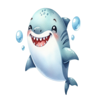 aigenerated shark cartoon png