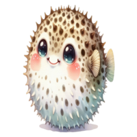 aigenerated puffer fish png