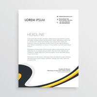 clean modern business letterhead template design vector