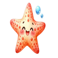 aigénéré mignonne étoile de mer aquarelle png