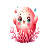 aigenerated cute coral png