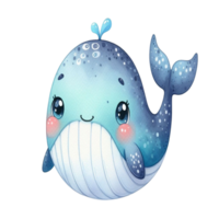 aigenerado pescado ballena linda png