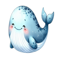 aigenerated fish whale cute png