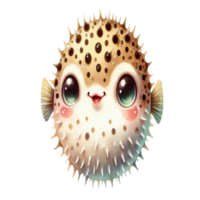 aigenerated puffer fish png