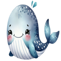 aigenerated fish whale cute png