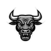 illustration head logo of a Bull png