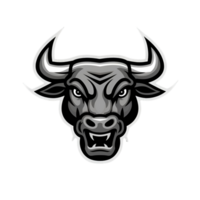 ilustración cabeza logo de un toro png