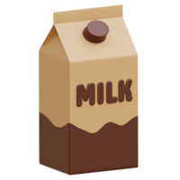 mjölk paket 3d illustration png
