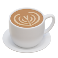 kaffe latte 3d illustration png