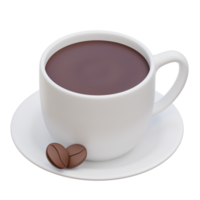 heet koffie 3d illustratie png