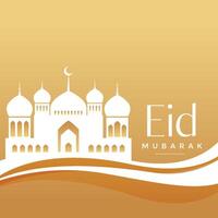 elegant eid festival mosque background vector