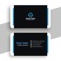 modern corporate visiting card template for individual contact vector