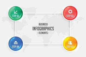 four steps infographic for business presentation vector