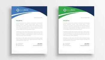 set of professional letterhead template a business stationery vector