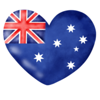 Australian Love Heart Shaped Flag Shows National Pride png