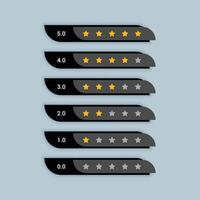 star rating creative symbol for black theme vector