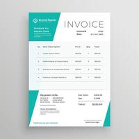 geometric invoice template design inminimal style vector