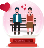 la Saint-Valentin journée arrière-plan, des couples dans l'amour png