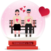Valentine's day background, couples in love png