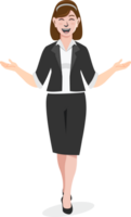 Business woman with sign Marketing png
