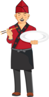 professionnel chef personnages, illustration dessin animé personnage. png