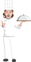 professioneel chef karakters, illustratie tekenfilm karakter. png