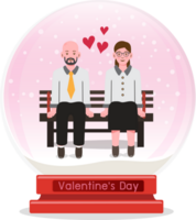 Valentine's day background, couples in love png