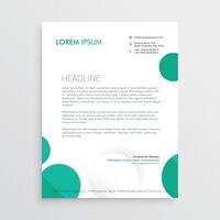 creative circles letterhead design template vector