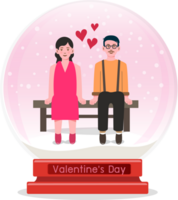 Valentine's day background, couples in love png