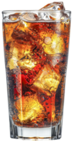 bevroren cola drinken in een hoog glas detailopname png